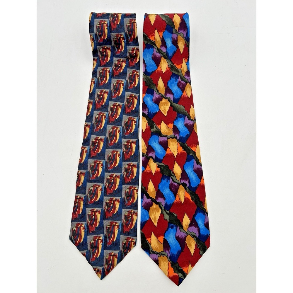 Jerry Garcia Ties Lot Of 2 Silk Blue Mountain & Stonehenge Grateful Dead